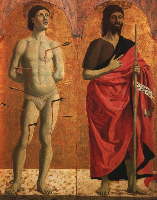 Piero della Francesca St.Sebastian and St.John the Baptist Germany oil painting art
